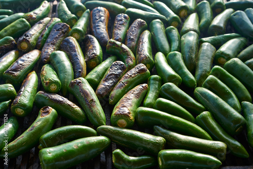 Fotografie Jalapeno chiles barbecue grilled in Mexico