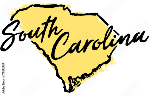 Hand Drawn South Carolina State Design