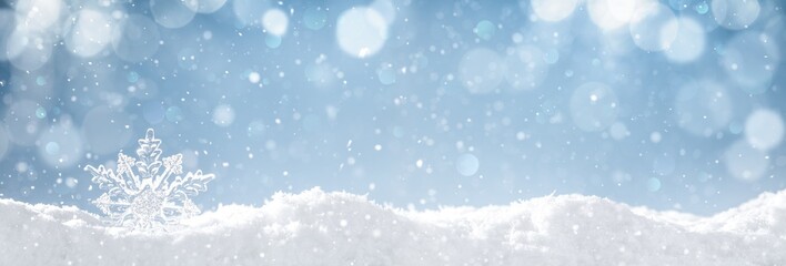 Snowflake on snow