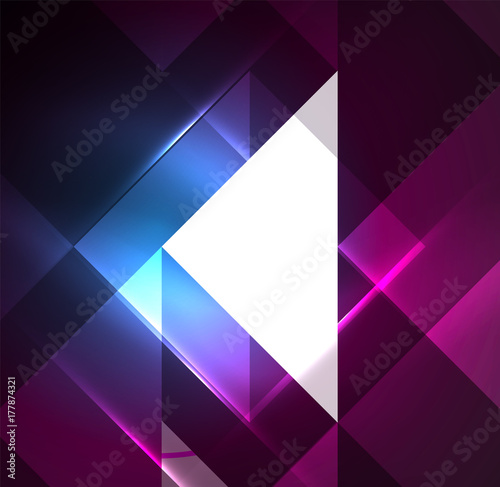 Cosmic electric background with shiny glowing plexus electricity impulses