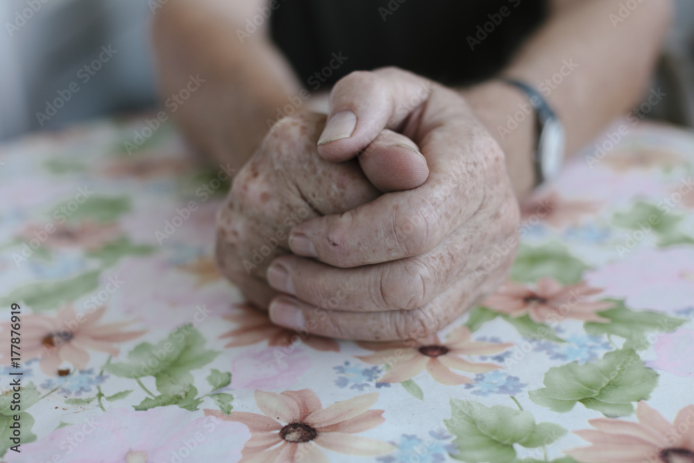 Close-up of hands belong to a Senior Man. Close-up of hands belong to a Senior Man.