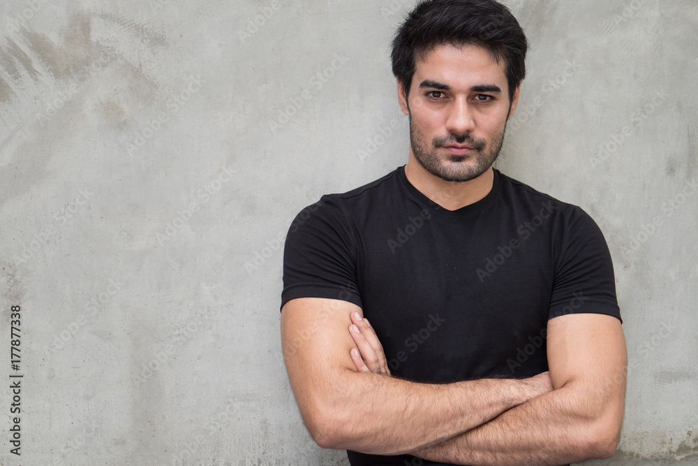 portrait of confident south asian man, casual style portrait of confident south asian man, casual style