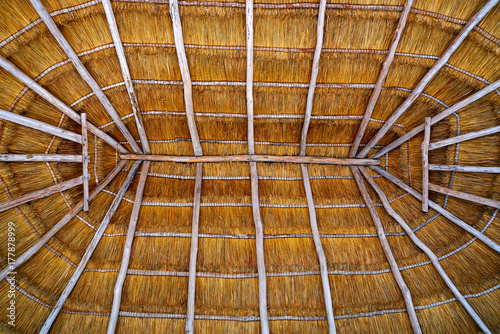 Fotografía Cancun palapa roof hut dried grass