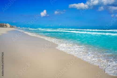 Cancun Delfines Beach at Hotel Zone Mexico