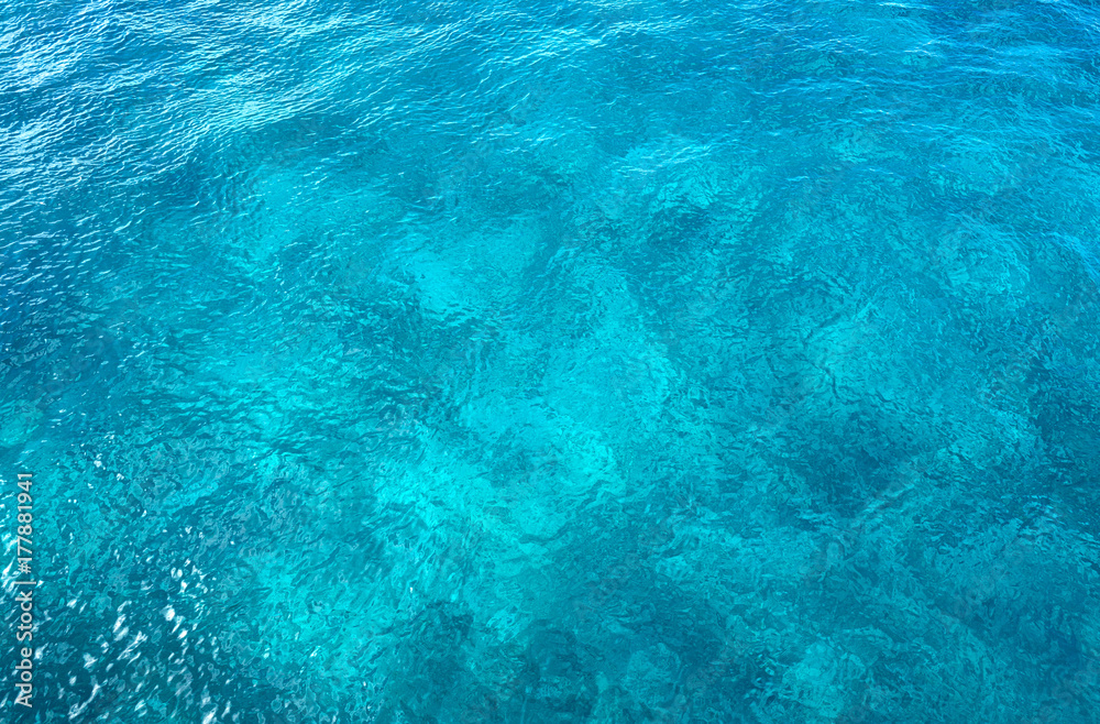 Fototapeta premium Caribbean perfect turquoise water texture