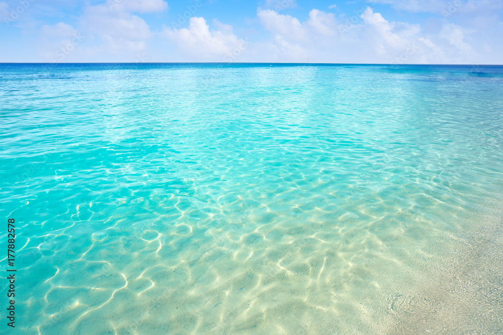 Caribbean turquoise beach clean waters