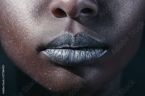 girl with silver makeup