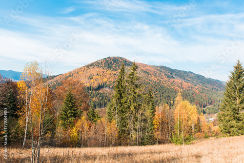 landscape of autumn Carpathians