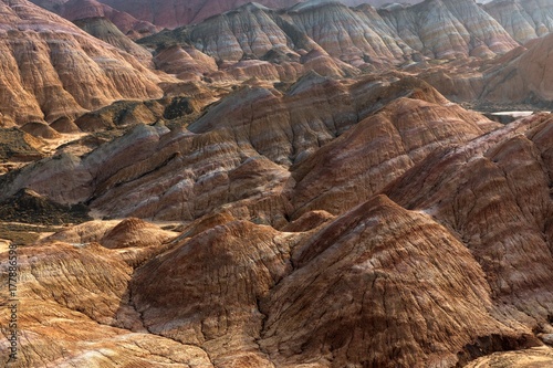 Large colorful mountains in China