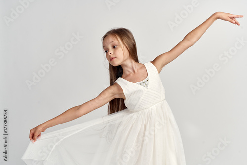 a little ballerina demonstrates his mastership