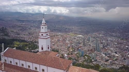 view of Bogota counter clockwise circling Monserrate Monastery photo