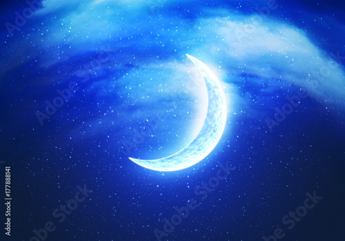 Abstract Crescent Moon