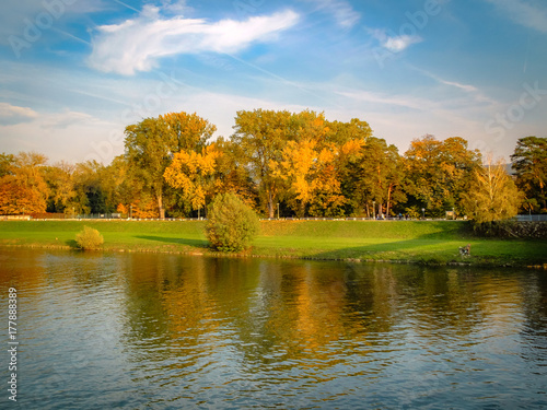 River in town of Piestany photo