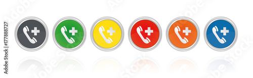 Notruftelefon - Silberne Buttons