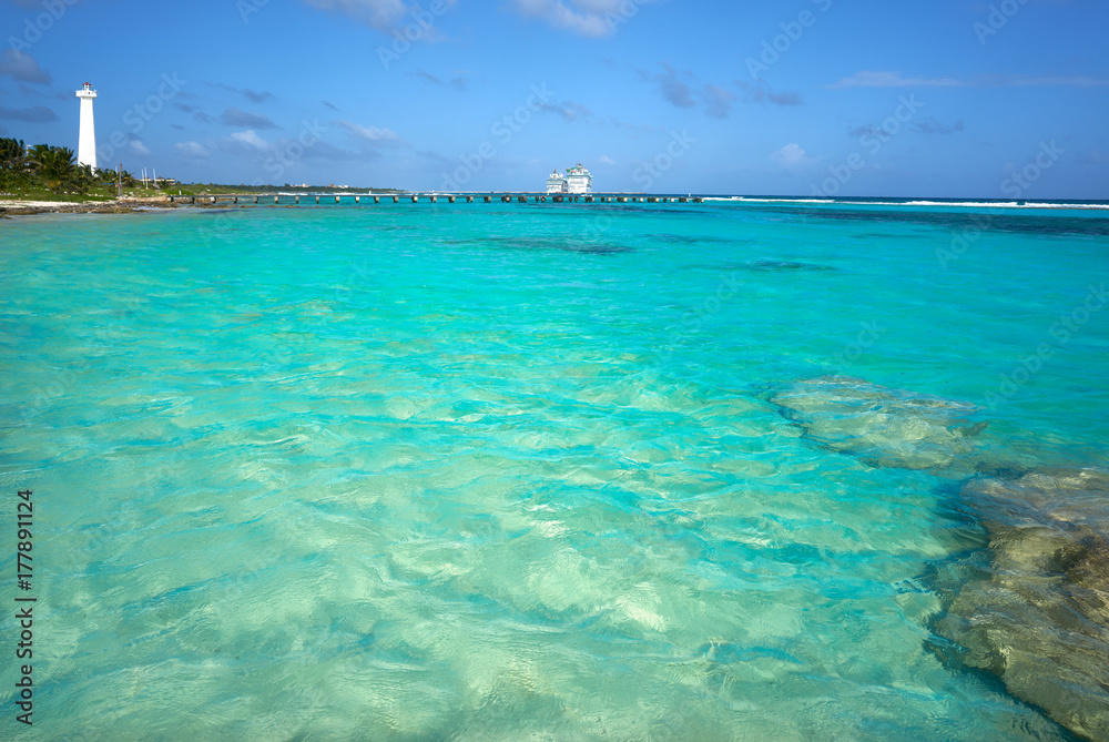 Mahahual Caribbean beach in Costa Maya