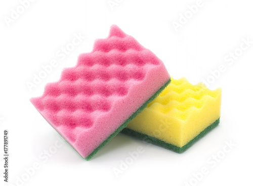 Sponges isolated on the white background