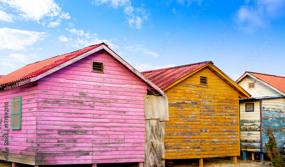 Mahahual Caribbean wood painted walls Mahahual Caribbean wood painted walls