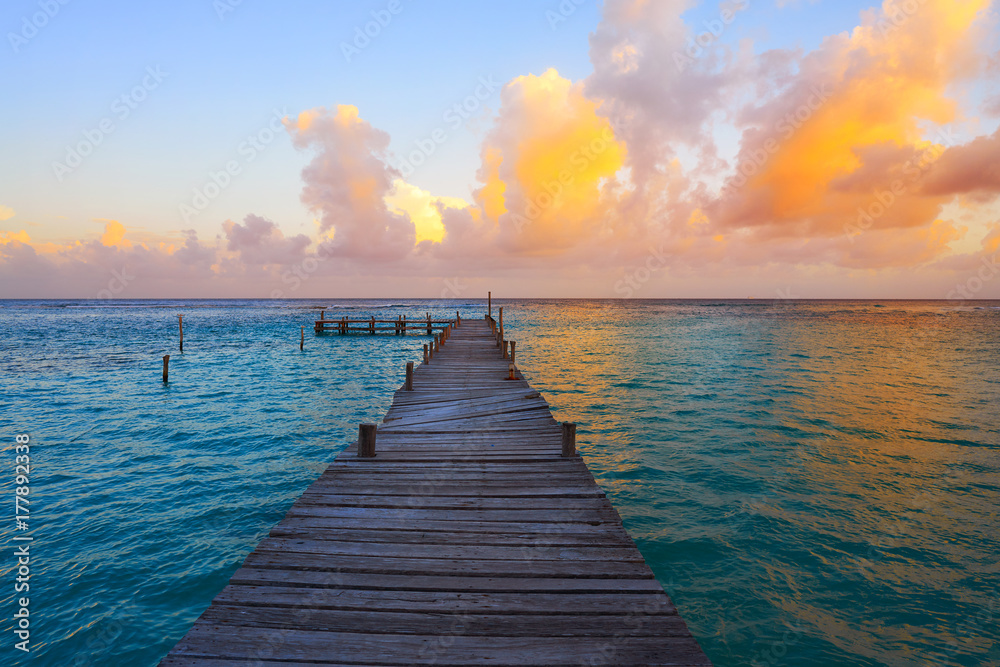 Mahahual Caribbean beach in Costa Maya