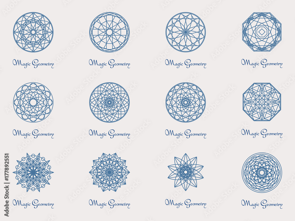 Vector geometric symbols Vector geometric symbols