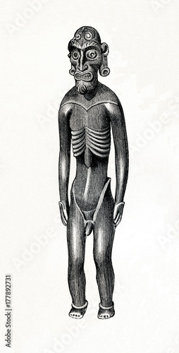 Divine figure from Easter Island (from Meyers Lexikon, 1896, 13/390/391)
