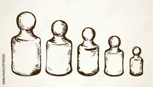Weights. Vector drawing