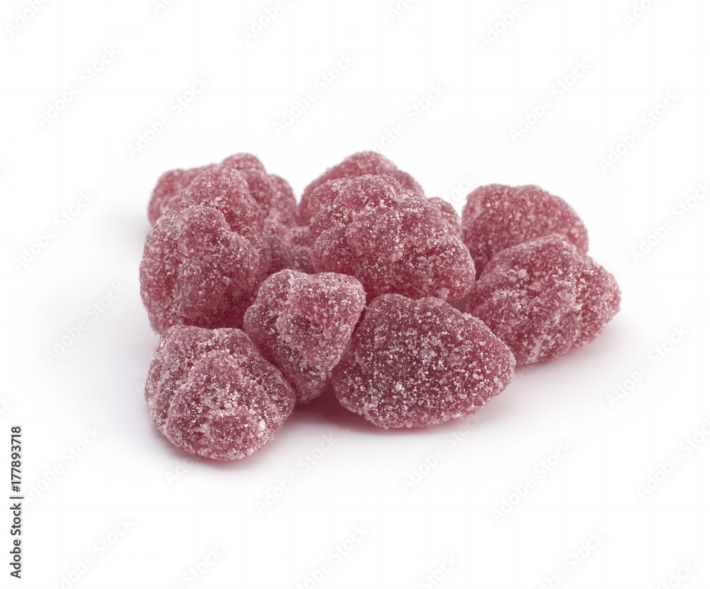 Mixed colorful jelly candies on white background Mixed colorful jelly candies on white background