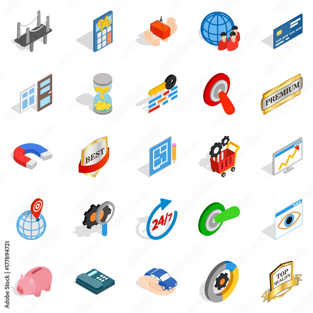 CBD icons set, isometric style CBD icons set, isometric style