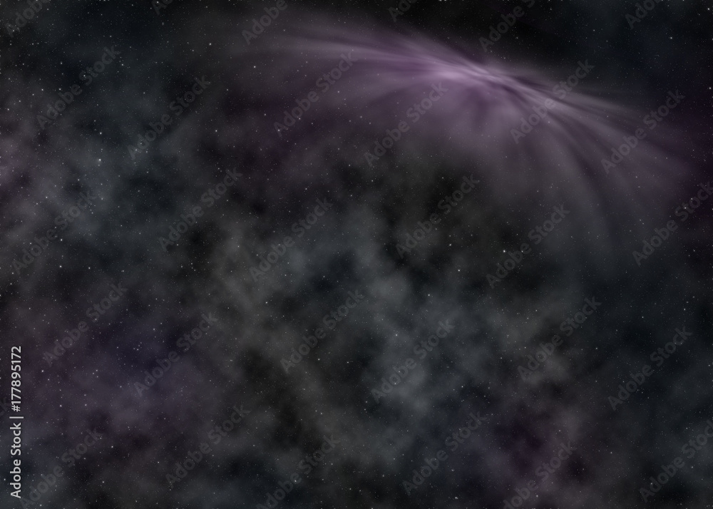 Obraz premium Far being shone nebula and star field against space