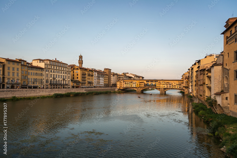 Ponte Vecchio bridge over Arno river in Florence
