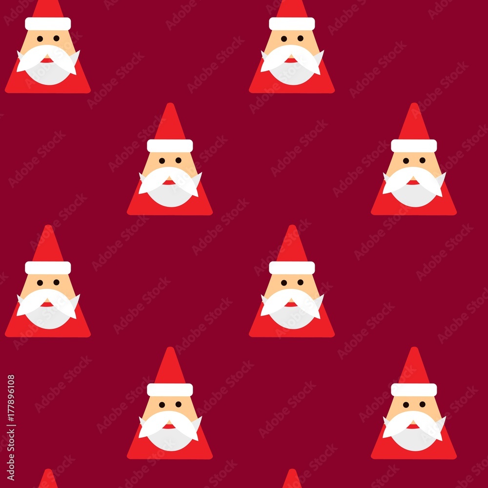 Christmas seamless pattern with Santa Claus