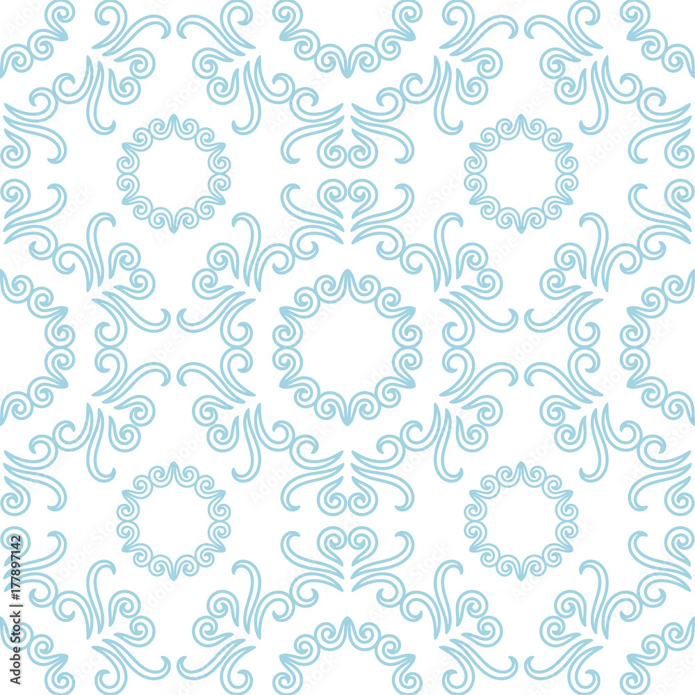Floral ornaments. Blue seamless pattern Floral ornaments. Blue seamless pattern