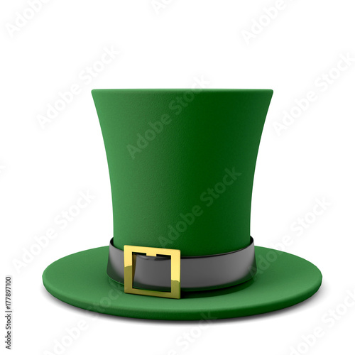 St Patrick's Day festive Irish hat. 3D Rendering