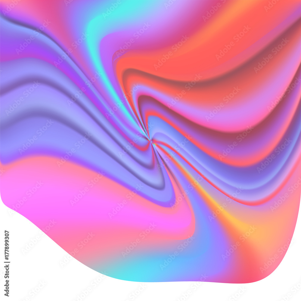 Obraz premium Holographic blurred background, neon color abstract design.