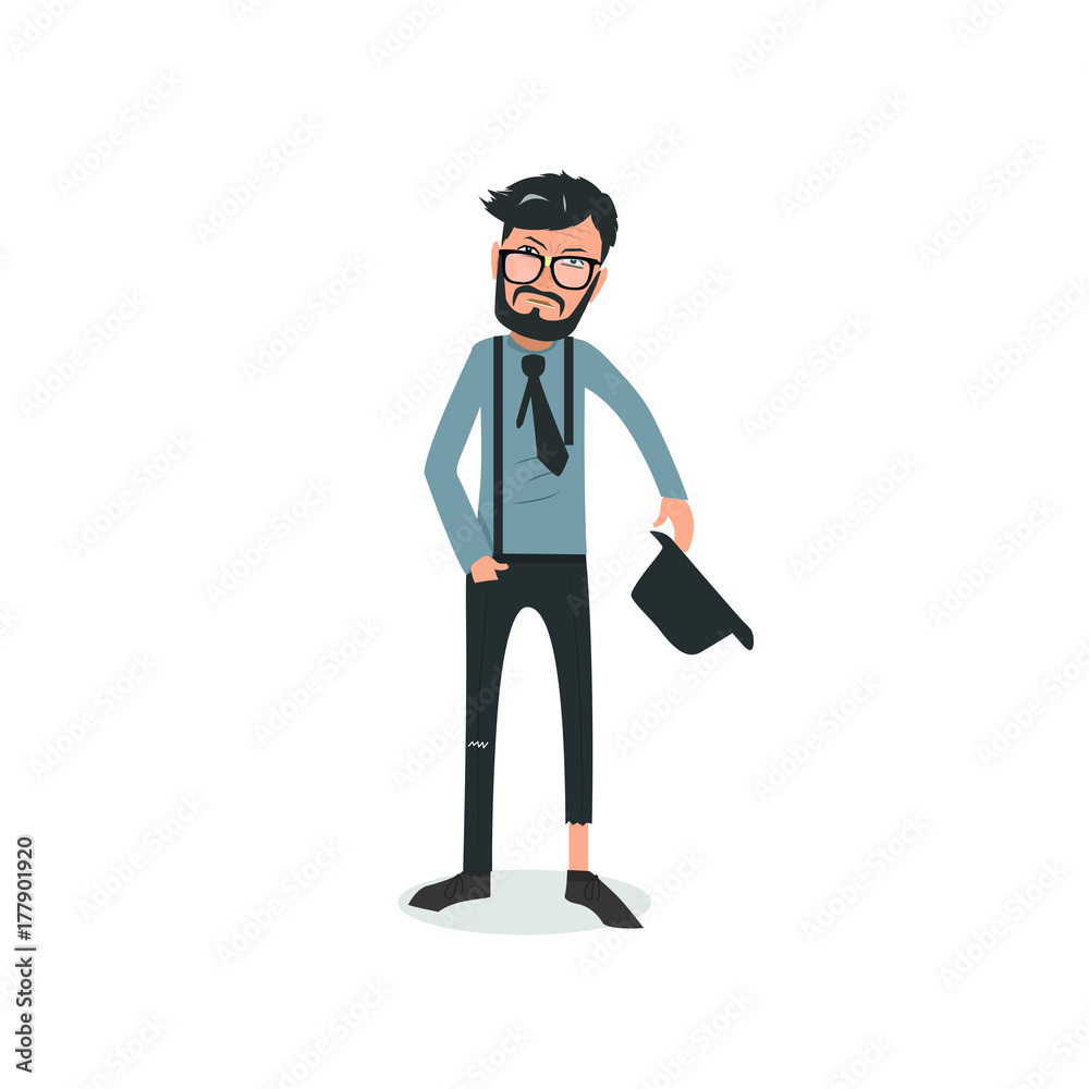 Exhausted and completely wiped out cartoon guy in casual clothes, gesturing. Vector illustration. Modern flat design. Exhausted and completely wiped out cartoon guy in casual clothes, gesturing. Vector illustration. Modern flat design.