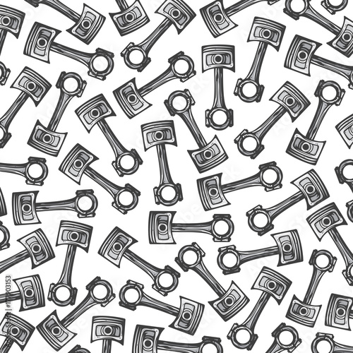 background pattern with engine pistons