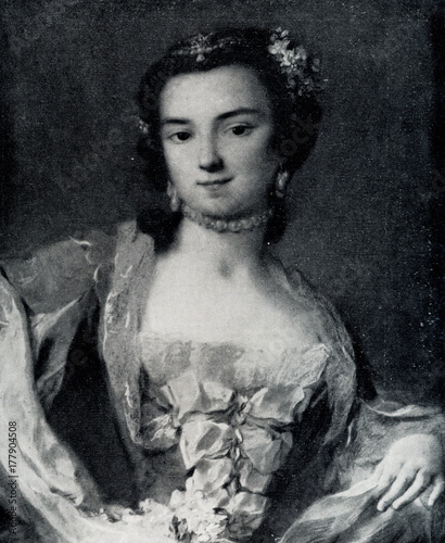Portrait of Barbara Campanini (1721-1799), Italian dancer, by Rosalba Carriera  (1675-1757) photo
