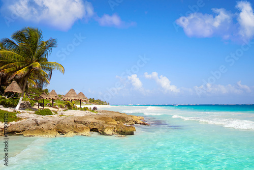 Fototapeta Naklejka Na Ścianę i Meble -  Tulum Caribbean beach in Riviera Maya