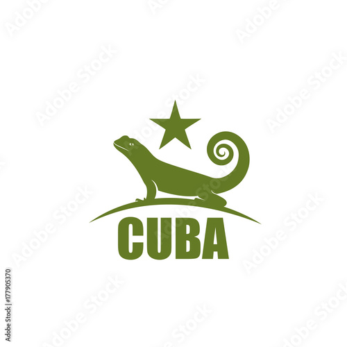 Cuban curly tailed lizard sign