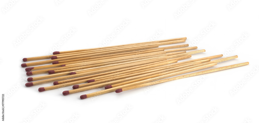 Matches on a white background