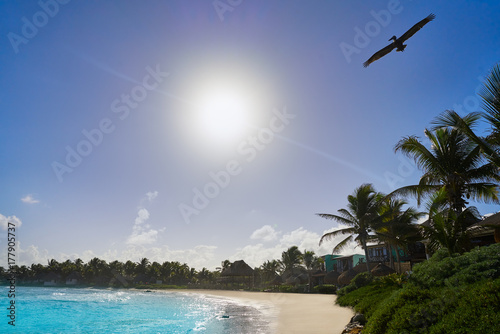 Tulum Caribbean beach in Riviera Maya