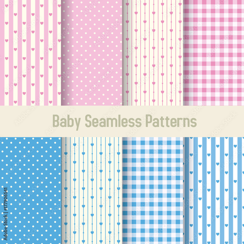 set 8 seamless patterns baby set 8 seamless patterns baby