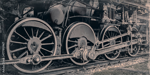 Old steam locomotive photo