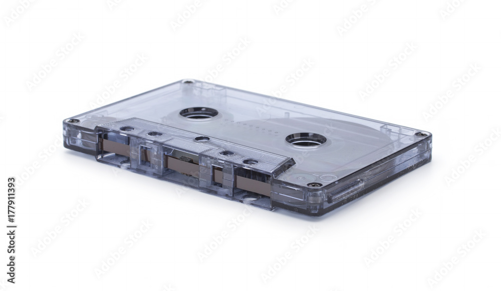 Cassette tape on white background Cassette tape on white background