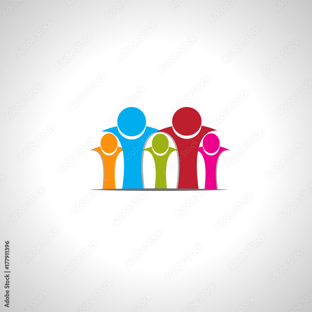Simple and colorful pictogram showing figures happy family Simple and colorful pictogram showing figures happy family