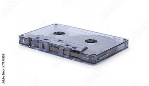 Cassette tape on white background