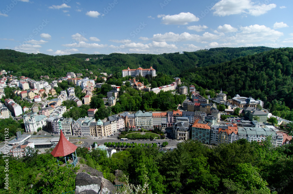 view Karlovy Vary, Czech republic