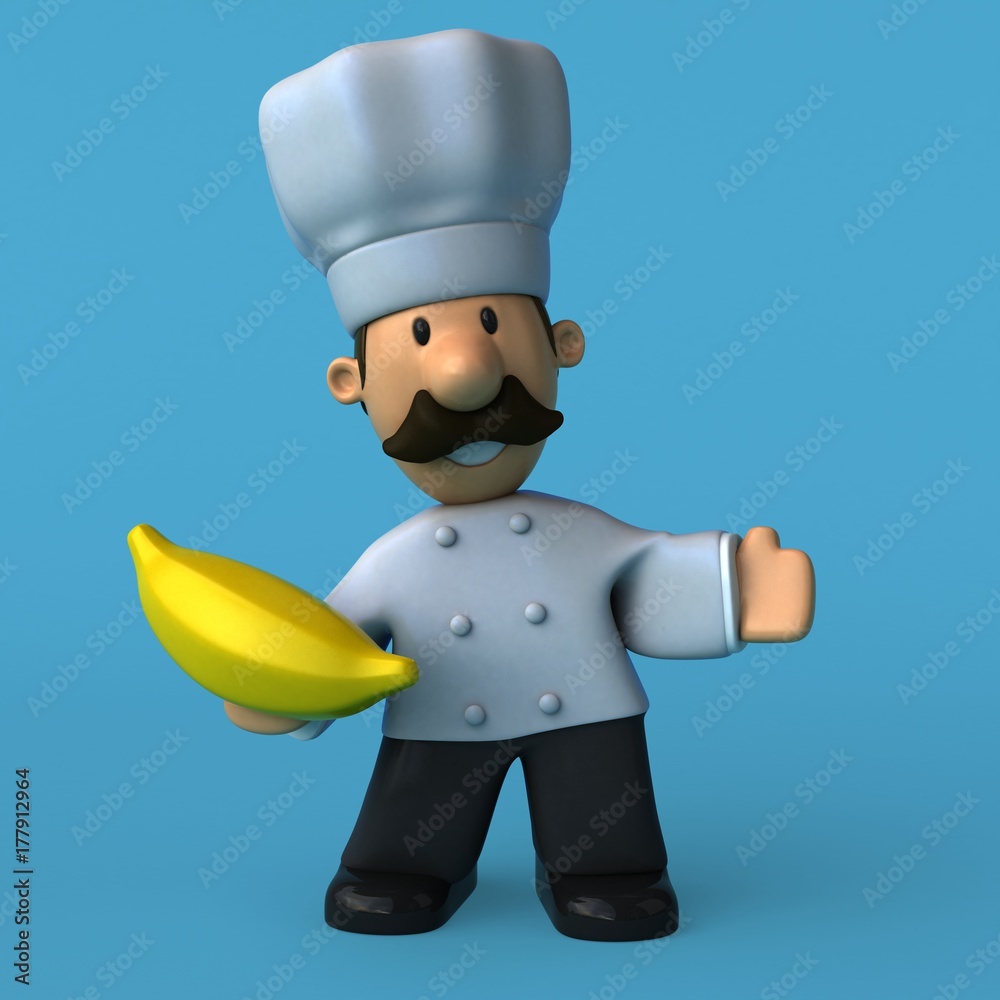 Fun chef - 3D Illustration Fun chef - 3D Illustration