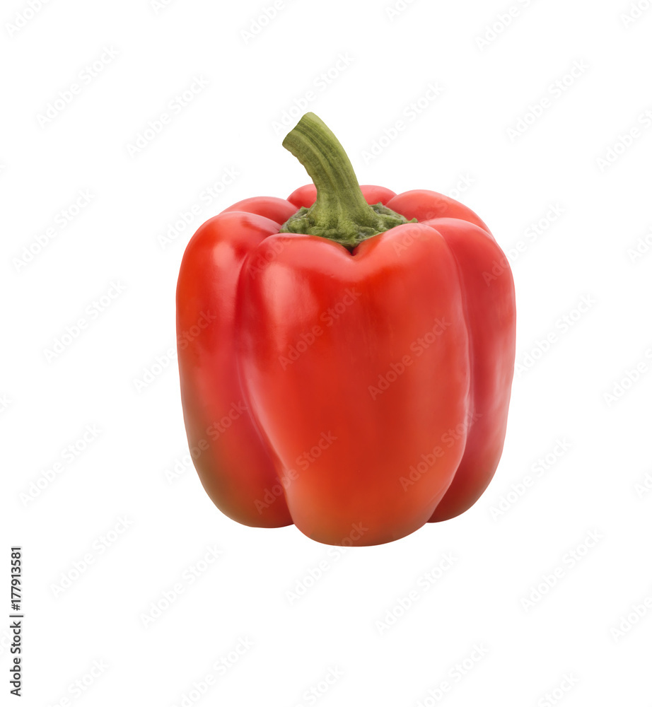 Sweet red pepper isolated on white background Sweet red pepper isolated on white background