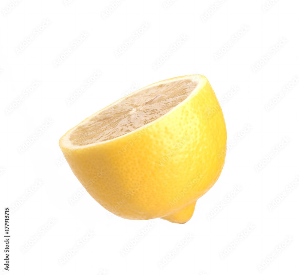Half a lemon on a white background Half a lemon on a white background