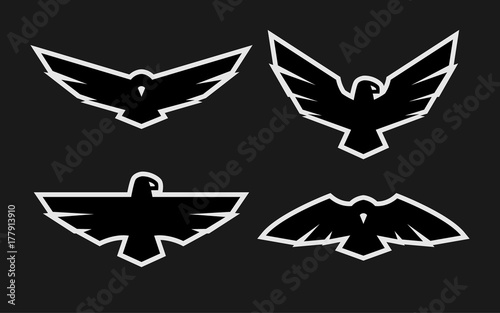 Eagle, a set of monochrome logos.